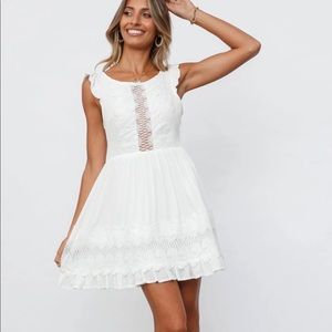 Hello Molly White Backless dress